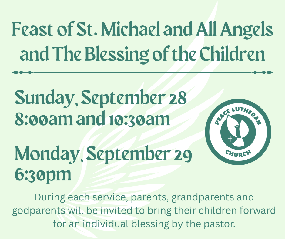 Feast of St. Michael and All Angels and the Blessing of the Children