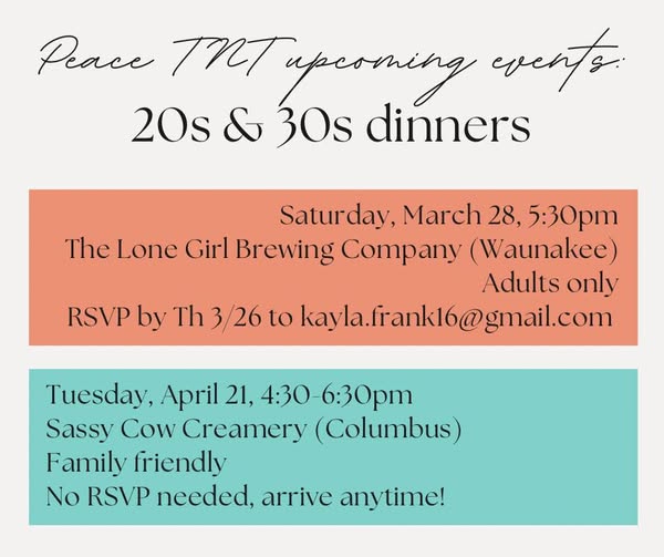 20s and 30s upcoming events!