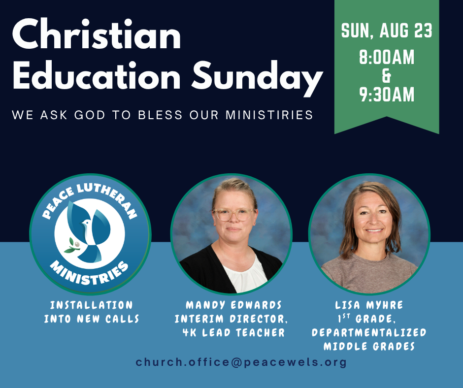 Christian Education and Installation Sunday